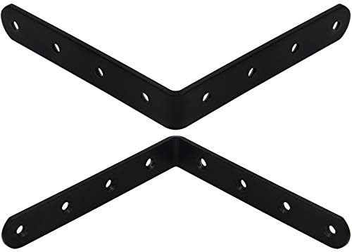 WEBI L Brackets Corner Bracket,90 Degree Steel Corner Brace- 8 Packs 4 mm Thick 6" X 6",Heavy Duty Shelf Brackets Right 