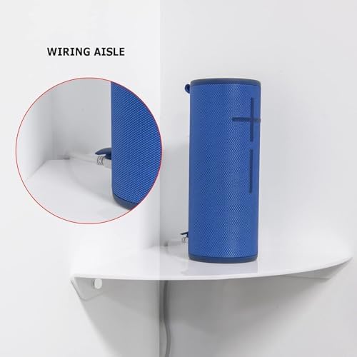Acrylic Corner Shelves Set of 2, Wall Mount Floating Corner Shelves for Bathroom, Kitchen, Bedroom, Living Room, Office