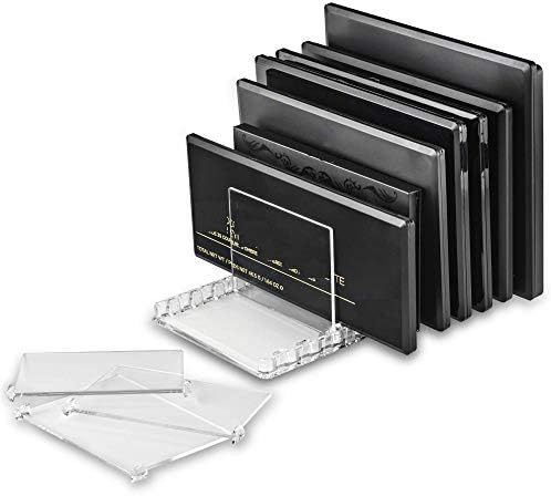 Acrylic Makeup Storage Eyeshadow Palette Organizer w/Removable Dividers 10 Space Display Case Fits Virtually All Blush P