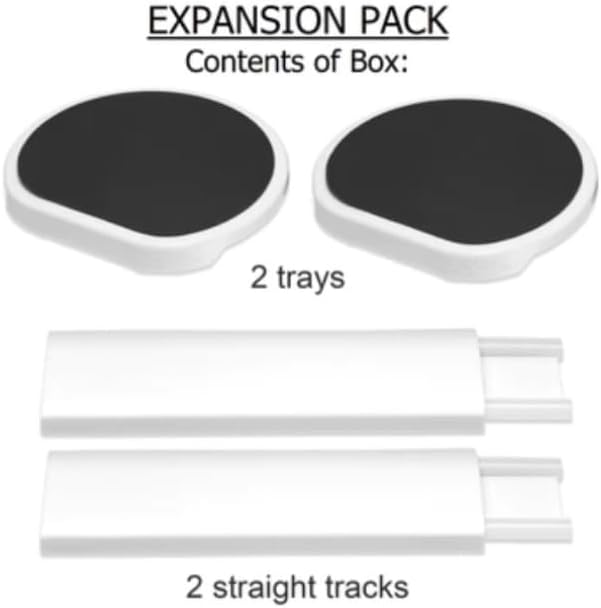 The Lazy Susan Revolution - Expansion Pack - Dark Gray - 2 Straight Tracks and 2 Trays. Does not Work Without the Lazy S