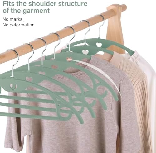 Velvet Hangers Felt Clothes Hangers 50 Pack Green Multi