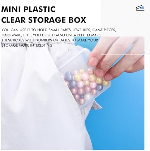 Jetec 18 Pieces Small Clear Plastic Storage Box, 2.5 x 2.5 x 1.6 Inch