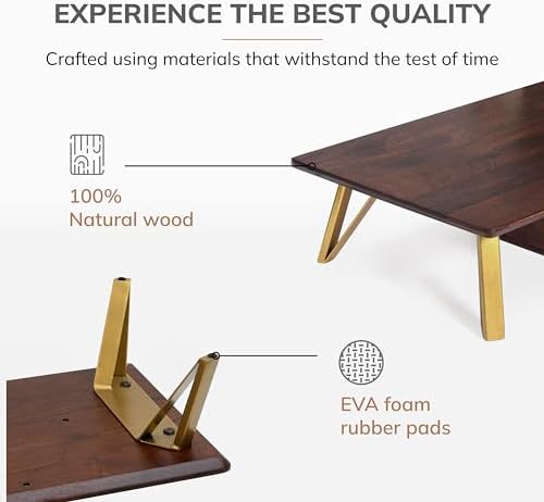 Anji Mountain Monitor Stand for Desk - Desktop Organizer & Laptop Riser, Ergonomic Monitor Riser, Space-Saving, Durable,
