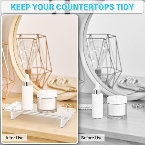 Chivalral 2-Pack Clear Acrylic Multi-Purpose Counter Tray Organizer