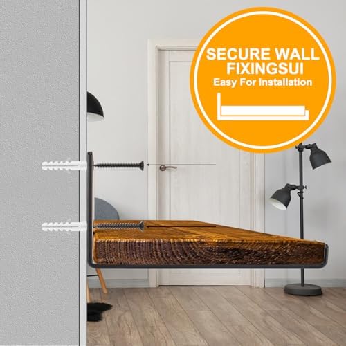 ASelected 4Xshelf Brackets Heavy 5Mm Thick Shelf Bracket Heavy Black Duty Metal Shelf Brackets 225X110Mm Incl Fixtures &