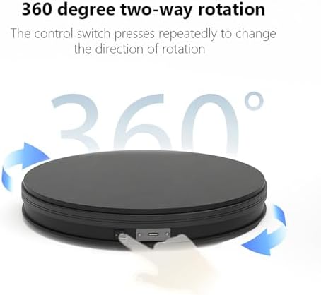 YVV Rotating Display Stand 9.84 Inch, 360° Motorized Turntable Display, USB Powered Spinning Display Platform for Produc