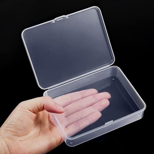 Jetec 6 Pieces Small Clear Plastic Storage Box, 4.5 x 3.3 x 1.2 Inch