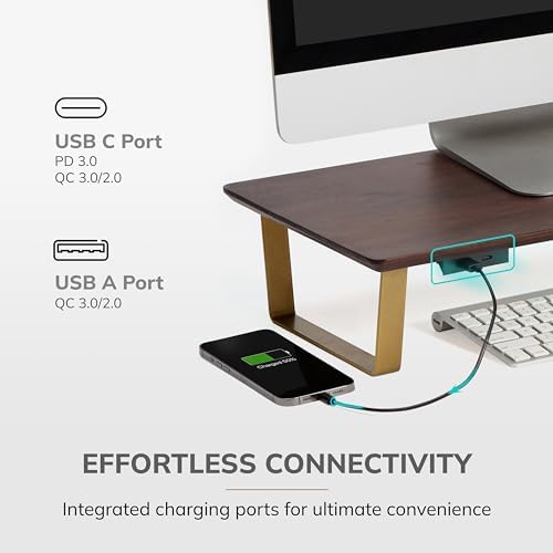 Anji Mountain Monitor Stand for Desk - Desktop Organizer & Laptop Riser, Ergonomic Monitor Riser, Space-Saving, Durable,