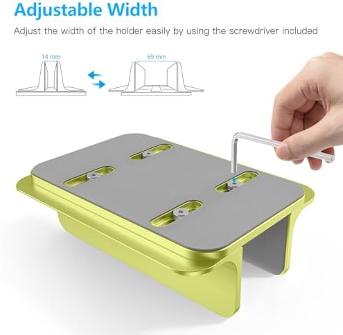OMOTON Vertical Laptop Stand Holder, Adjustable Dock for MacBook, Citron