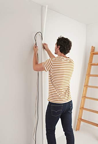 Easylife TV Wire Hider Wall Mounted 16 Feet Brown Cord Cover Kit for Wall Paintable Cable Raceway Adhesive Wire Conceale