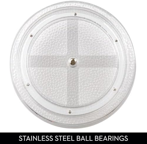 iDesign 9-Inch Plastic Lazy Susan Organizer, Clear, Set of 2