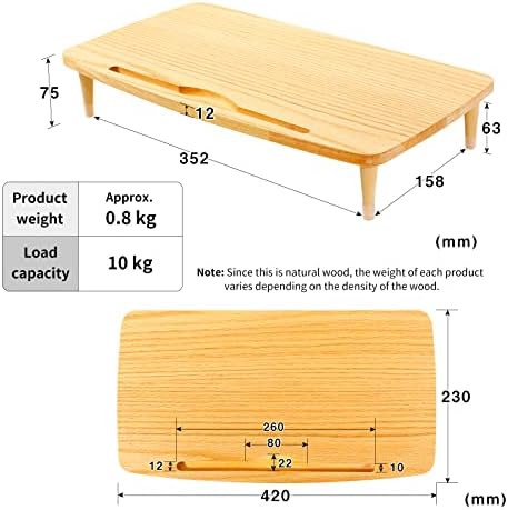 Wooden Monitor Stand Riser for Computer Monitor – A Sturdy Computer Stand to Elevate Your Screen and Reduce Eye Strain a