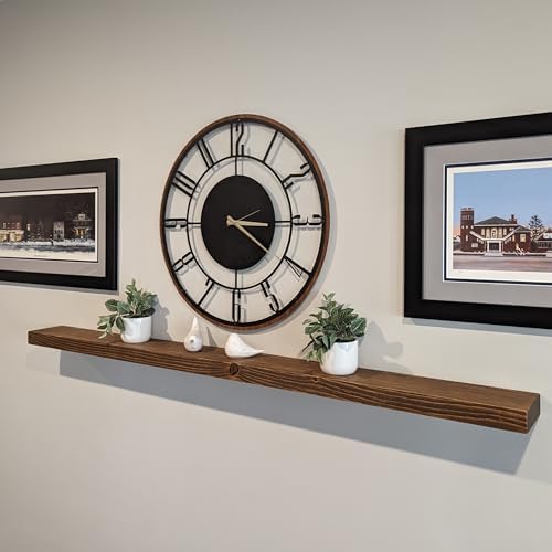 joelsantiques 72 Inch Wooden Floating Shelves for Wall -72x6x2 in -Made of Natural Wood - Long Heavy Duty Rustic Wall Sh