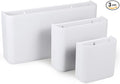 Picowe 3 PCS Magnetic Laundry Storage, Magnetic Storage Box for Laundry Room, Kitchen, Bathroom, Office, Space-Saving Trash Container Hanging on Dryer, Washer or Wall Mount Trash Bin (White)