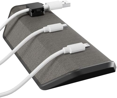Magnetic Cable Management Organizer, Cord Holder, 3 Clips, Desk, Nightstand