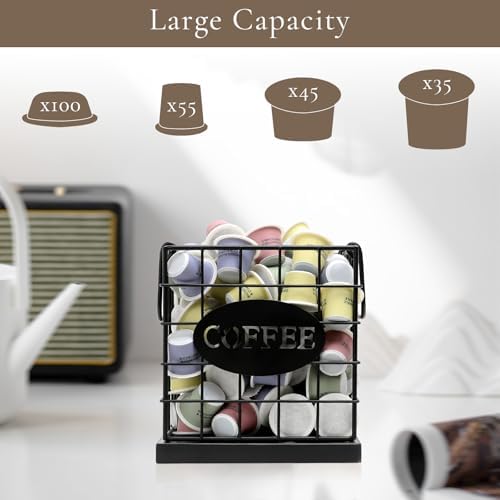 Coffee Pod Organizer, Large Capacity K Cup Storage for Counter
