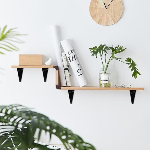 Lilaly 10 Pack Shelf Brackets 6 Inch Shelf Bracket, Heavy Duty L Brackets for Shelves for Hanging Floating Shelves Brack