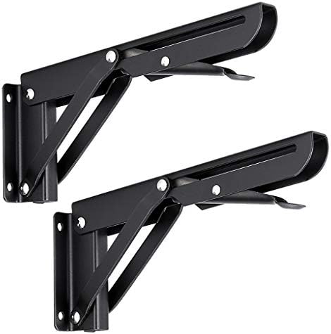 Sumnacon 2 Pcs Folding Shelf Brackets for Worktops,8 Inch ,Max Load 99lb