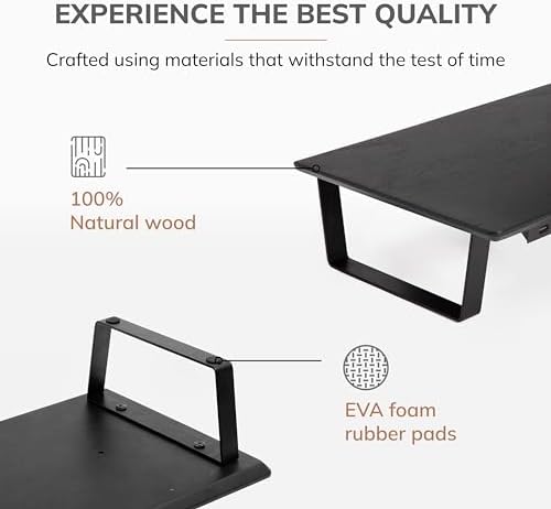 Anji Mountain Monitor Stand for Desk - Desktop Organizer & Laptop Riser, Ergonomic Monitor Riser, Space-Saving, Durable,
