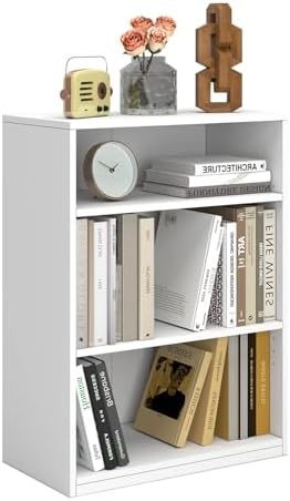 3-Tier Bookcase, 71 Inches, White