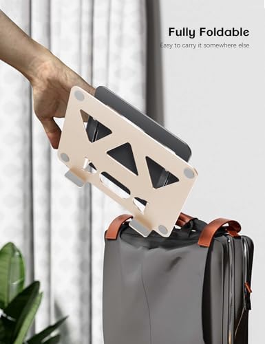 Aoviho Adjustable Laptop Stand for Desk,Portable Laptop Stand Holder and Riser,Foldable Aluminum Notebook Computer Stand