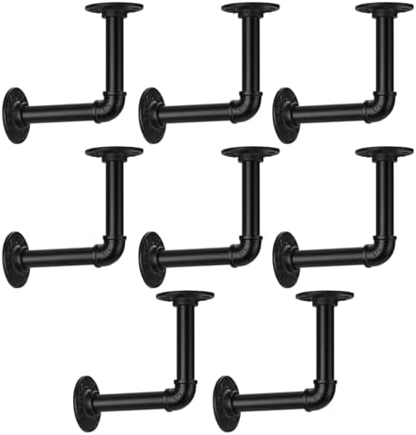 1/2" Pipe Shelf Bracket，Wall Mounted Floating Shelf Bracket, Steam Punk Decor Hanging Wall Metal Bracket, Heavy Duty Dec