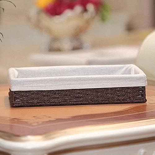 3Pcs Paper Rope Woven Storage Baskets, Delicate Storage Box for Shelves/Bathroom/Kitchen/Living Room/Office Desk/Bedroom