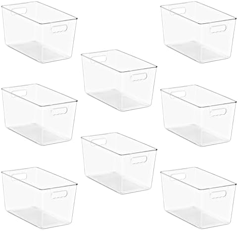 Sorbus Clear Storage Bins with Lids for Kitchen (Extra Large, 8 Pack)