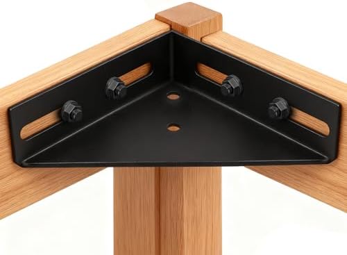 4 Pack Corner Brace Brackets,7" x 7",Triangle Shelf Bracket,1/8" Thick