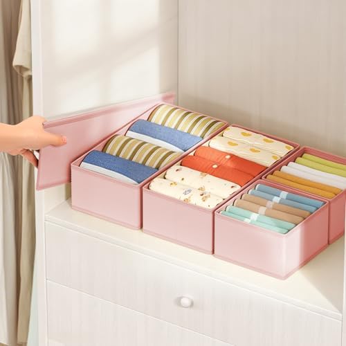 DIMJ Drawer Organizer Clothes Storage - 18 Pack Baby Dresser Organizer for Nursery, Foldable Drawer Dividers for Bedroom