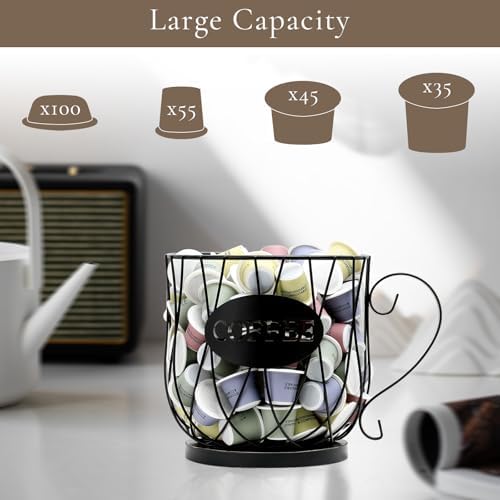 Coffee Pod Holders for K Cups, Basket for Coffee Pods for Counter