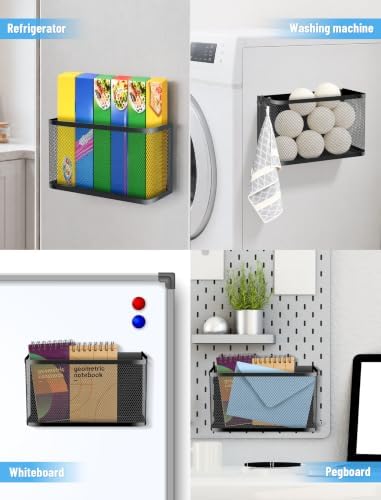 Magnetic Storage Basket Set, 2-Pack Dryer Ball Holder