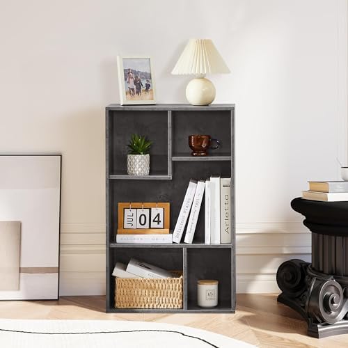 VECELO Cubby Storage Organizer Bookcase, Open Cube Display Shelf Cabinet, Freestanding Multicompartment Bookshelf for De