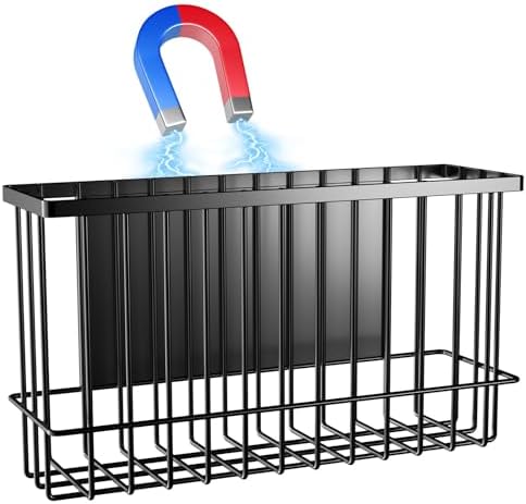 NiHome Magnetic Basket Organizer, Dryer Ball Holder, 1 Pack, Black