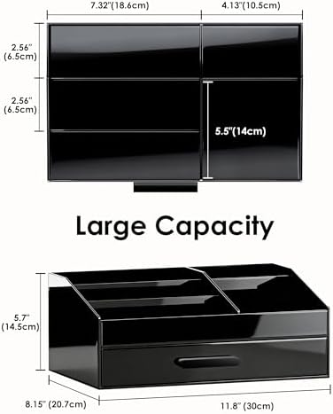ProCase Cologne Organizer for Men with Drawer, Bathroom Organizer -1 Layer