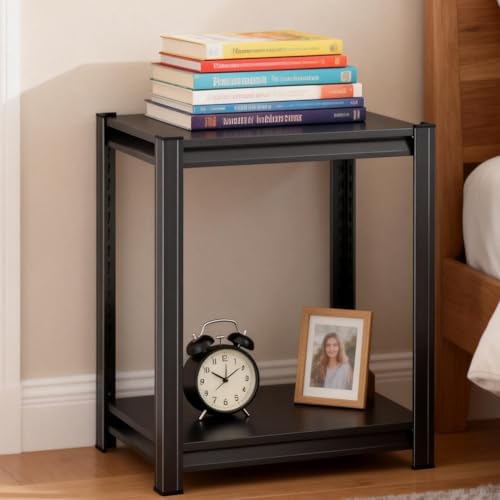 Modern Book Shelf, Display Bookcase, Bolt-free Metal Storage Shelves for Books CDs Movies Garage Kit, Adjustable Bookshe
