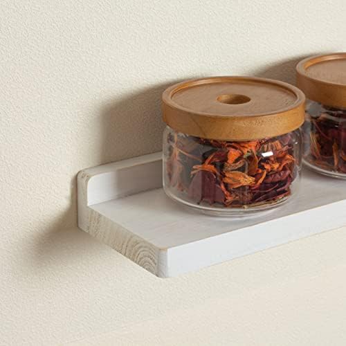 Freezing point Floating Shelves for Wall Set of 2 Natural Wood 16Inch Wall Shelf Decor Plant Display Collectibles Mounte