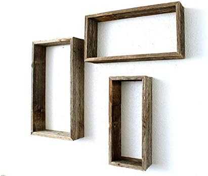BARNWOODUSA Rustic Shelves, Rectangle Floating Wood Shadowbox, Home Decor,