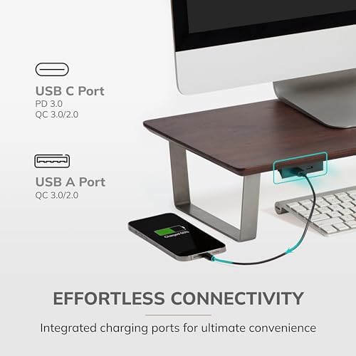 Anji Mountain Monitor Stand for Desk - Desktop Organizer & Laptop Riser, Ergonomic Monitor Riser, Space-Saving, Durable,