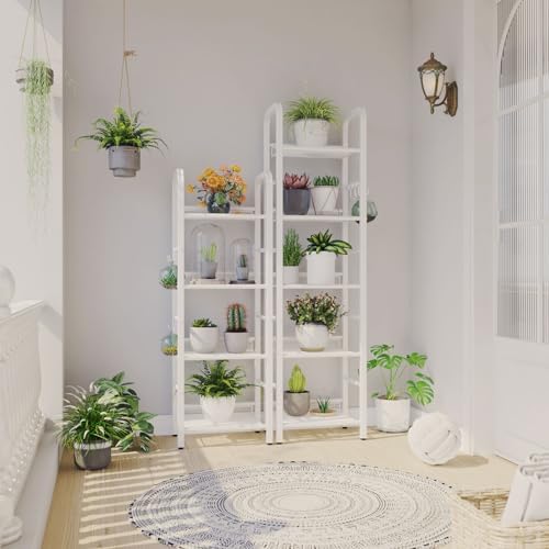 YMYNY 4 Tier Bookshelf, Freestanding Bookcase for Living Room, Bedroom, Home Office, Multi-Functional Storage Rack Organ