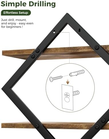 Bamworld Floating Shelves for Wall Planters Indoor Hanging Plant Shelves