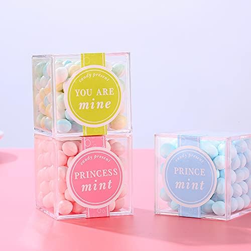 Acrylic Box Clear Square Cube with Lids Mini Jewelry Storage Container Graduation Party Favor Box