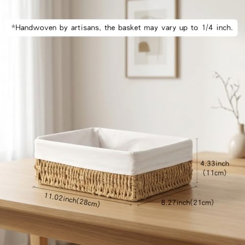 Wicker Baskets with Handles，woven Baskets for Organizing，1-pack
