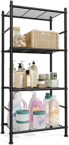 SONGMICS 4-Tier Shelving Unit, Steel Storage Rack, Easy Assembly