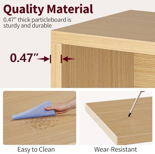 ALISENED 3-Tier Bookshelf, 23.6 × 9.4 × 35.2in, Small Bookshelf