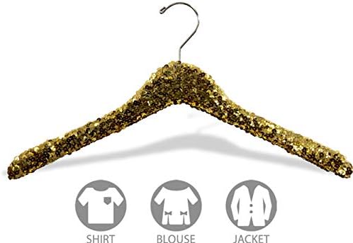 Gold Sequined Wooden Display Hanger, Box of 3