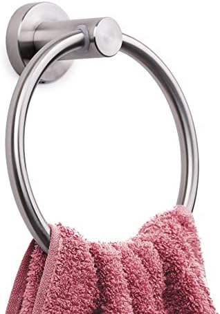 Marmolux Acc Brushed Towel Ring for Bathroom - Hand Towel Holder for Bathroom Wall - SUS304 Stainless Steel Bathroom Tow
