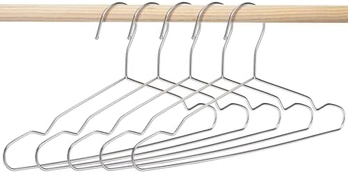 Tosnail 50 Pack Stainless Steel Small Kids Hangers, Heavy Duty Children's Clothes Hangers, Strong Wire Metal Hangers for Closet Organizer - 12.5"/32cm