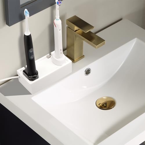Linkidea Compact Bathroom Cable Organizer Box for Electric Toothbrush Chargers, Small Cord Hider Storage Case, Acrylic C