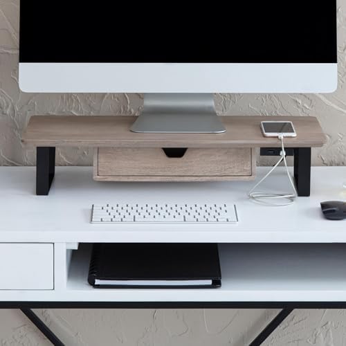 Anji Mountain Monitor Stand for Desk - Desktop Organizer & Laptop Riser, Ergonomic Monitor Riser, Space-Saving, Durable,